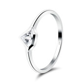 Pyramid Designed CZ Silver Rings NSR-2809